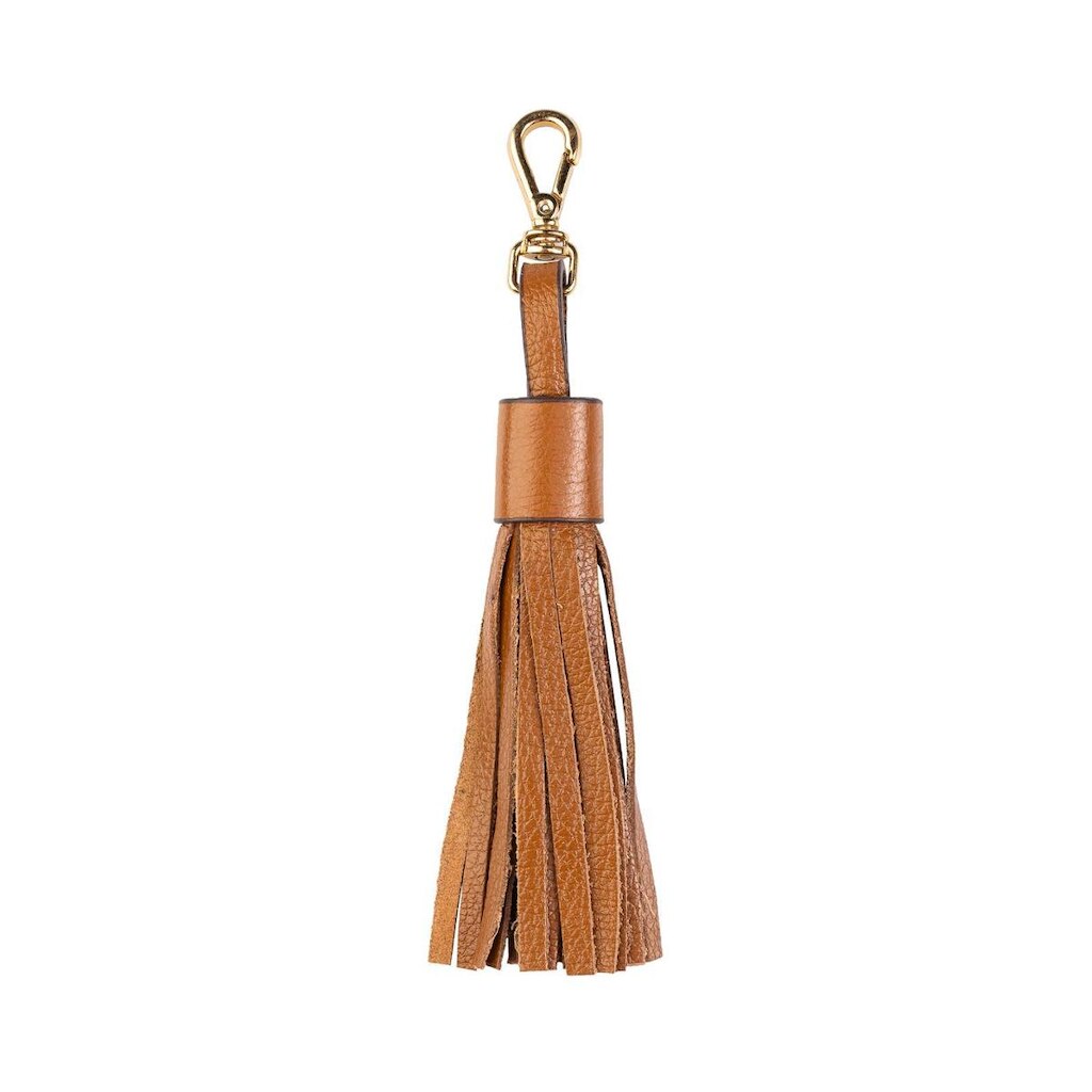 Chaveiro tassel franja em couro