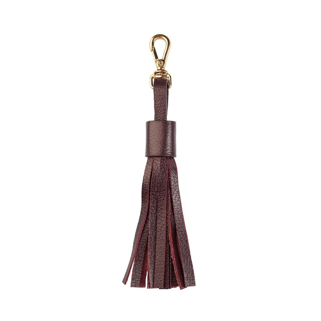 Chaveiro tassel franja em couro