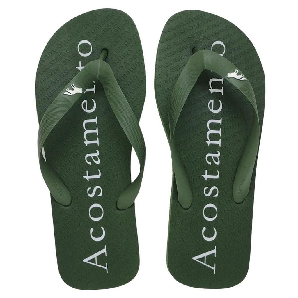 Chinelo Acostamento Masculino Tradicional Estampa Escrita