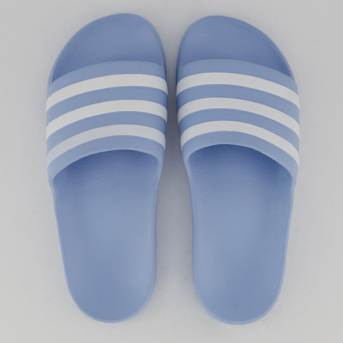 Chinelo Adidas Adilette Aqua Azul e Branco Azul Netshoes