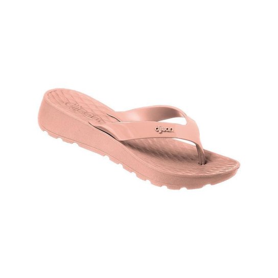 Chinelo Anabela Feminino Dijean Tiras Casual Dia a Dia Verão - Nude Menor preço em Chinelo Anabela Feminino Dijean Tiras Casual Dia a Dia Verão - Nude