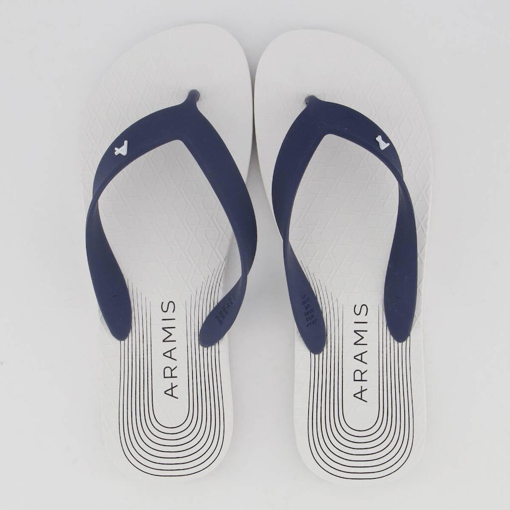 Chinelo Aramis Curves Branco e Marinho