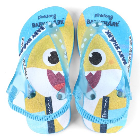 Chinelo Bebê Grendene Kids Ipanema Baby Shark - Azul Menor preço em Chinelo Bebê Grendene Kids Ipanema Baby Shark - Azul
