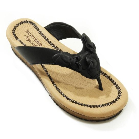 Chinelo Bottero Rasteiro C Atanado 333001 - Preto Menor preço em Chinelo Bottero Rasteiro C Atanado 333001 - Preto