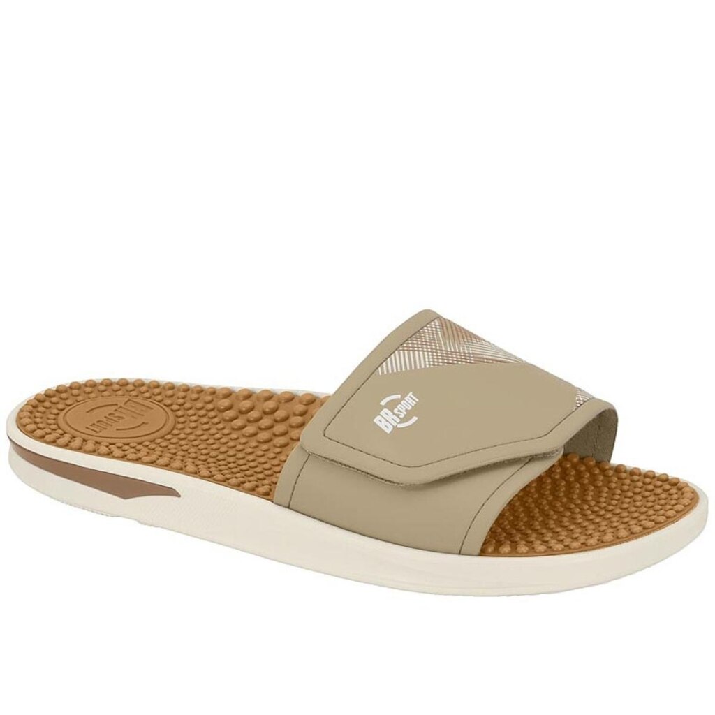 Chinelo BR Sport Slide Palmilha Massageadora Ajustável