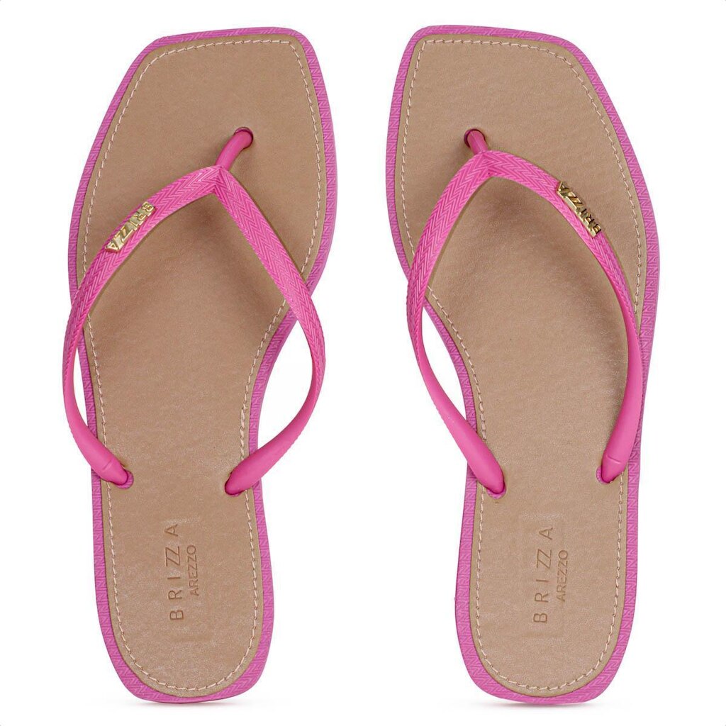 Chinelo Brizza Arezzo Bico Quadrado Rosa - Feminino