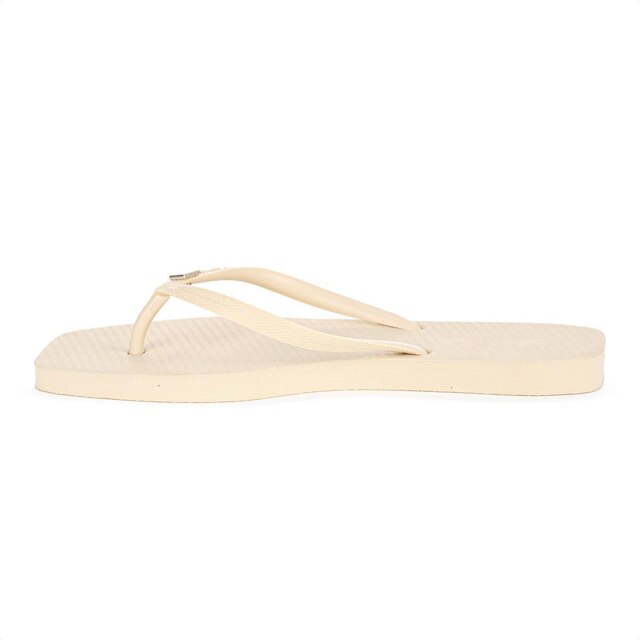 Chinelo Brizza Arezzo Bico Quadrado Square Brasil Bege - Feminino