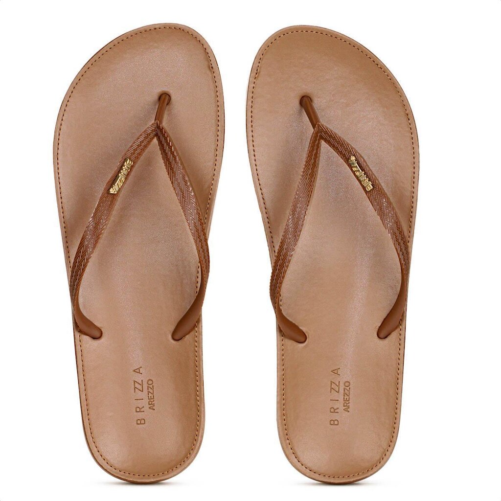 Chinelo Brizza Arezzo Recouro Fit Marrom - Feminino