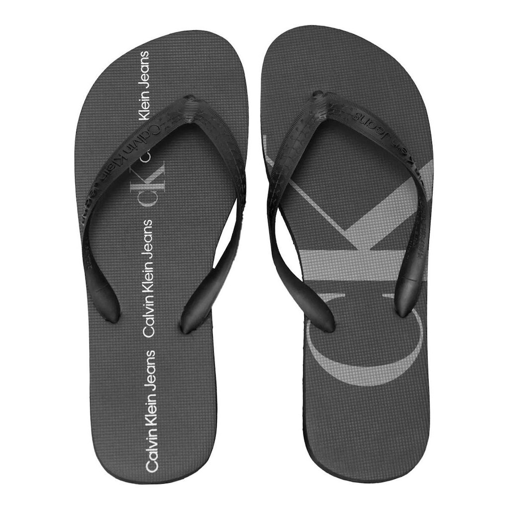 Chinelo Calvin Klein Jeans Logo Flow Preto