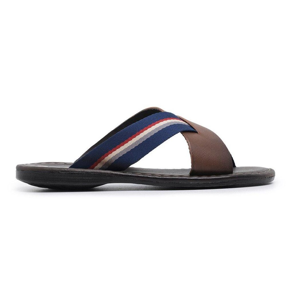 Chinelo Centuria Em Couro Tan Masculino