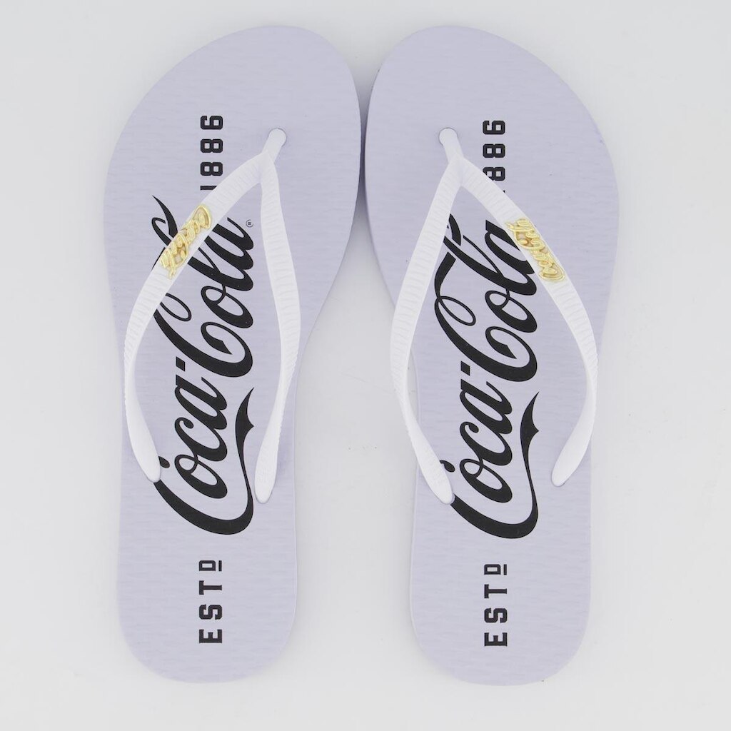 Chinelo Coca Cola 1886 Feminino Branco