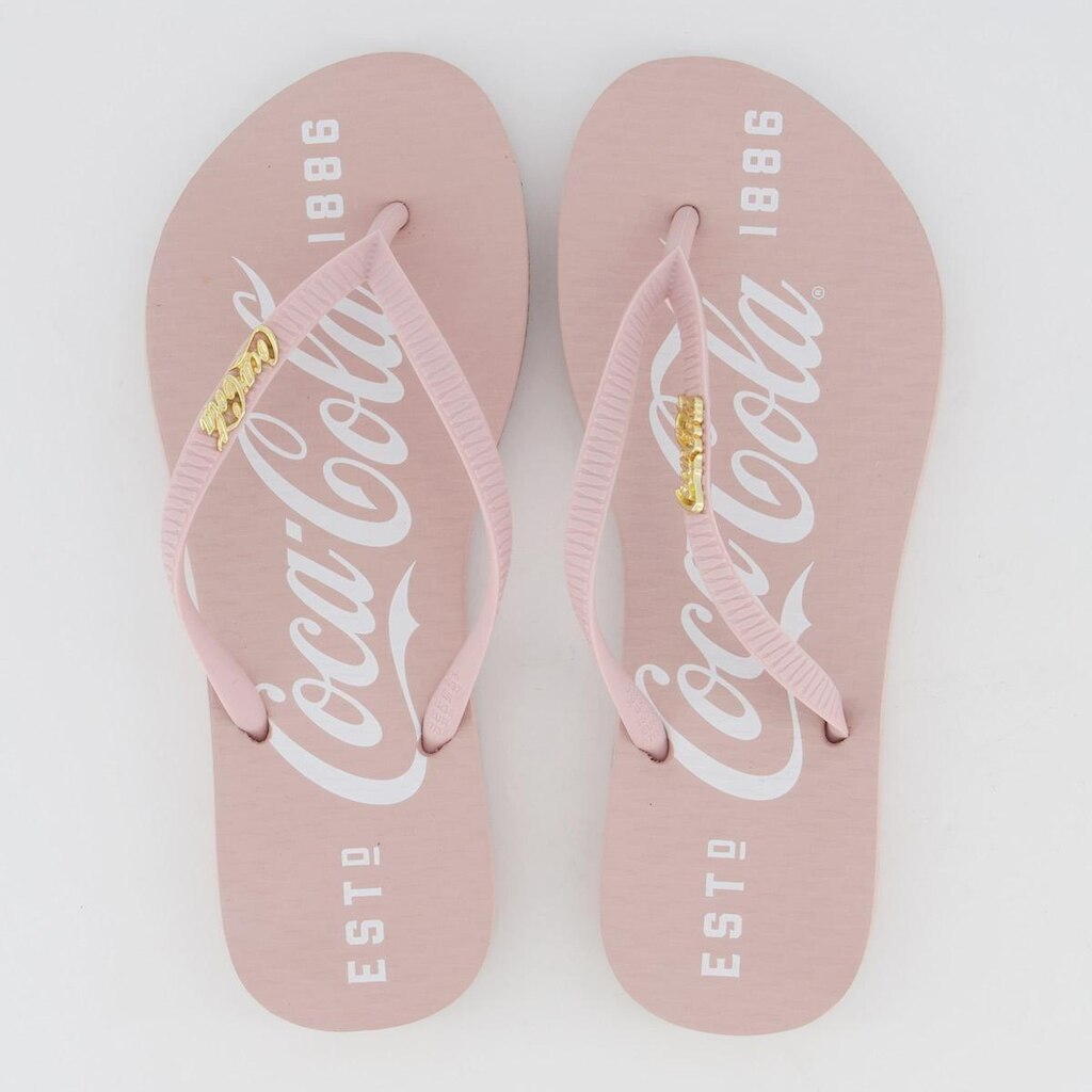 Chinelo Coca Cola 1886 Feminino Rose Claro