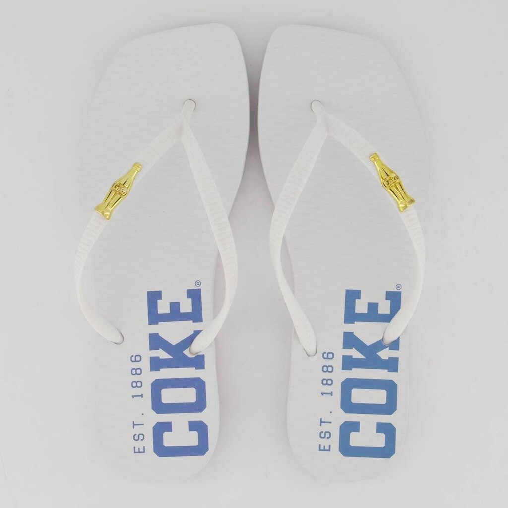 Chinelo Coca Cola Bianco Square Feminino Branco