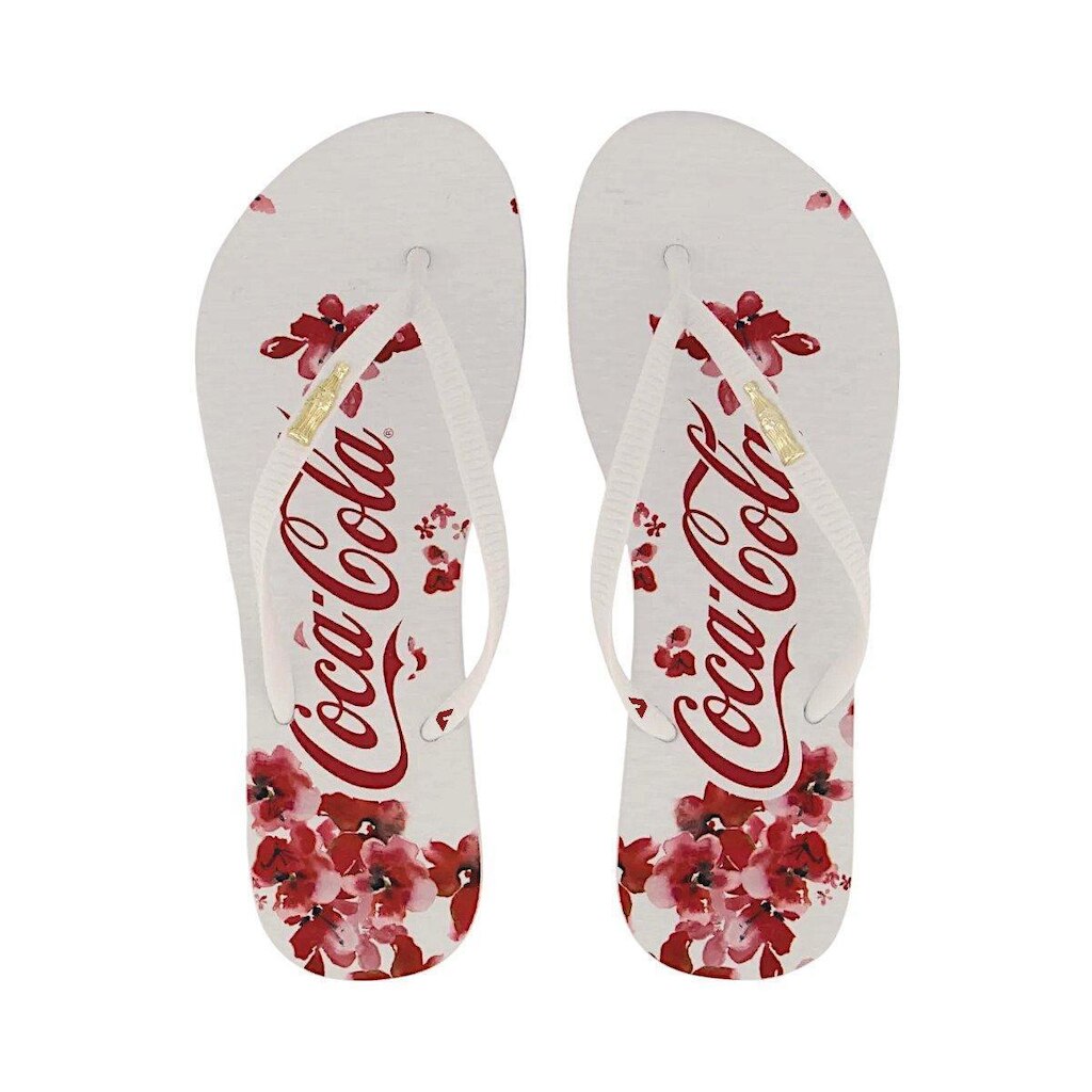 Chinelo Coca Cola Charm Flowers Feminino
