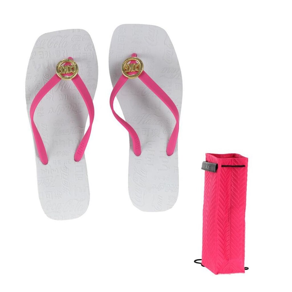 Chinelo Coca Cola Coke Sandal Branco - Feminino - 34 - Branco