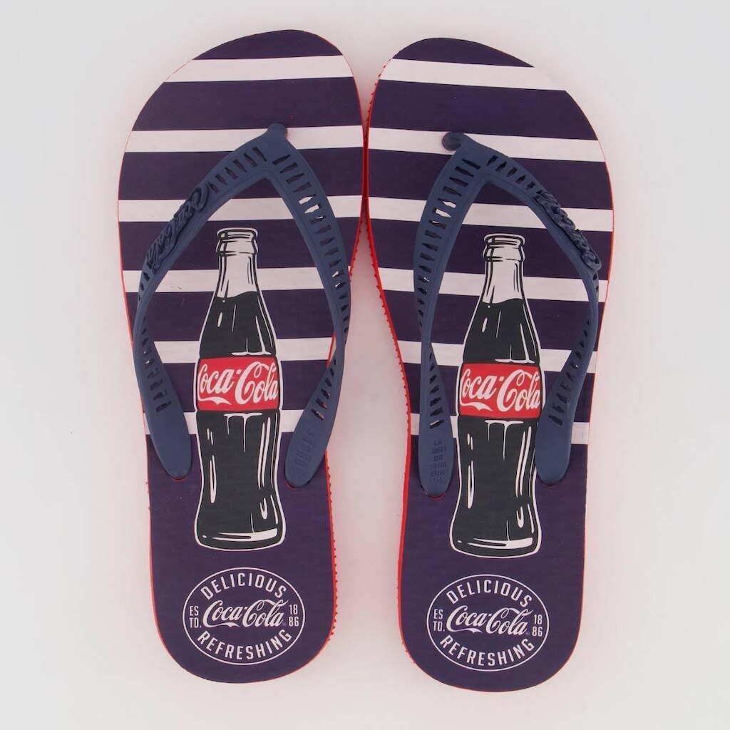 Chinelo Coca Cola Delicious Vermelho e Marinho