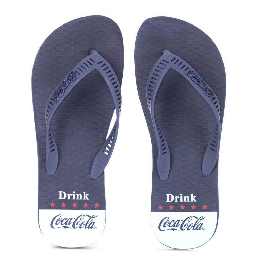 Chinelo Coca Cola Gove 2 Azul Marinho e Branco - Masculino