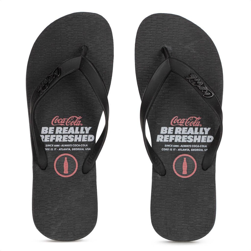 Chinelo Coca Cola Live Since 1886 Preto - Masculino