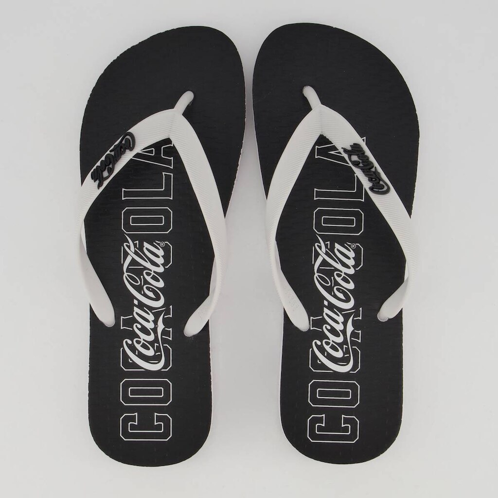 Chinelo Coca Cola Marion Preto e Branco