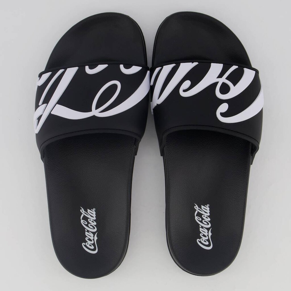 Chinelo Coca Cola Slide Alpha Preto
