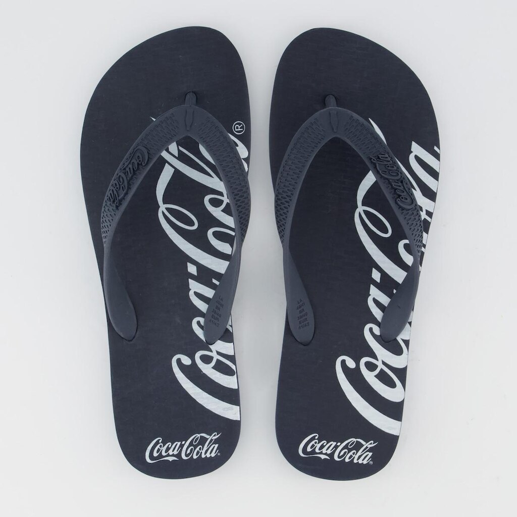 Chinelo Coca-Cola Spencerian Marinho