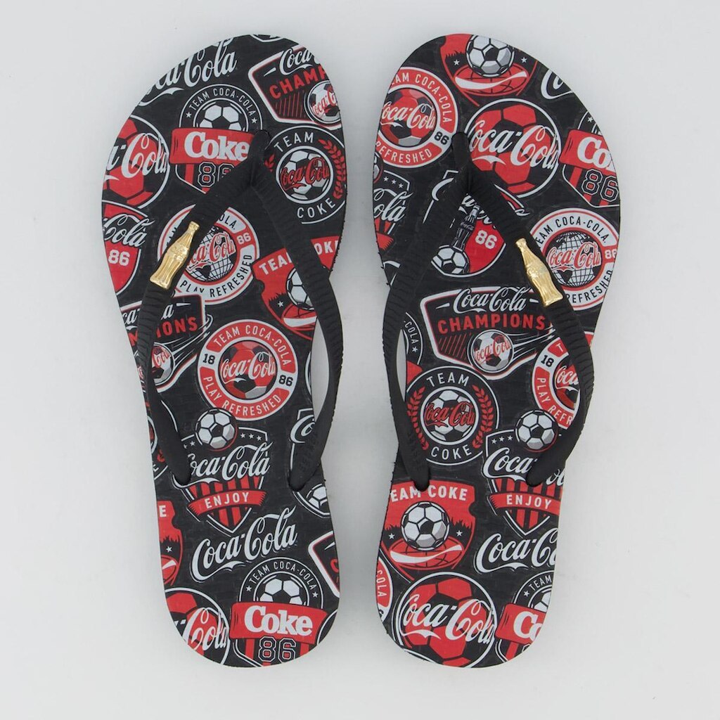 Chinelo Coca Cola Together Feminino Preto