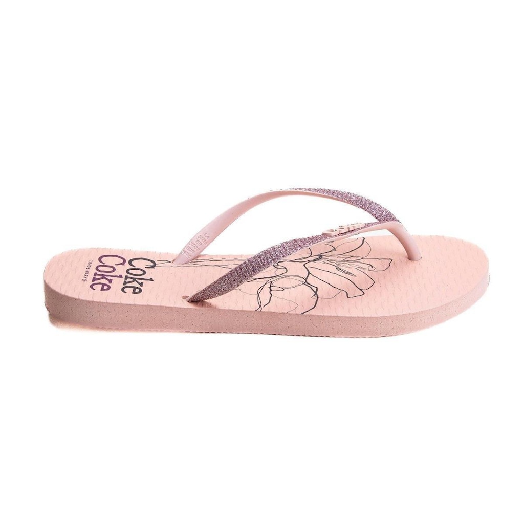 Chinelo Coca Cola Versalhes Feminino Rosa - 34