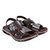 Chinelo Couro Pegada Básico Masculino - Marrom Escuro