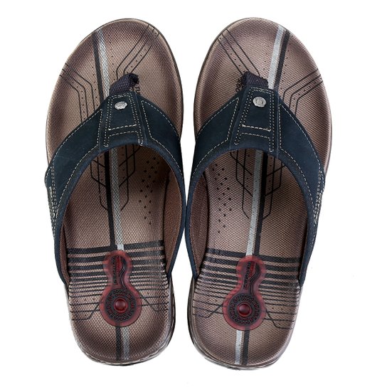 Menor preço em Chinelo Couro Pegada Masculino - Marinho
