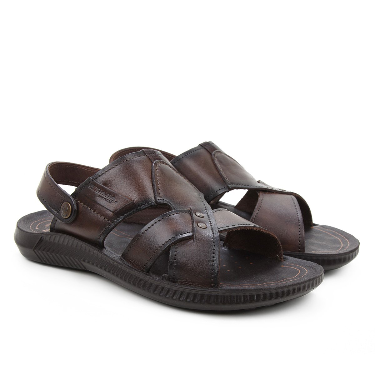 chinelo couro pegada
