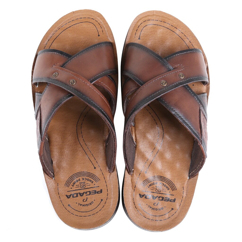 Chinelo Couro Pegada Masculino