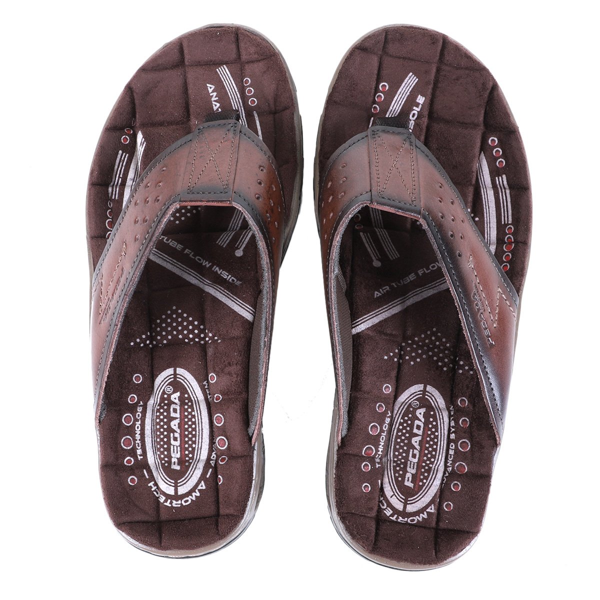 Chinelo Couro Pegada Perfuros Masculino Menor preço em Chinelo Couro Pegada Perfuros Masculino