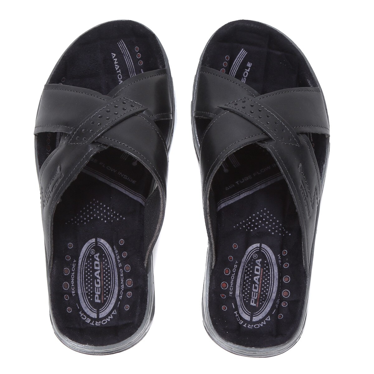 Chinelo Couro Pegada Tiras Cruzadas Masculino Menor preço em Chinelo Couro Pegada Tiras Cruzadas Masculino