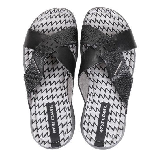 Chinelo Couro West Coast New Malta Masculino - Preto Menor preço em Chinelo Couro West Coast New Malta Masculino - Preto