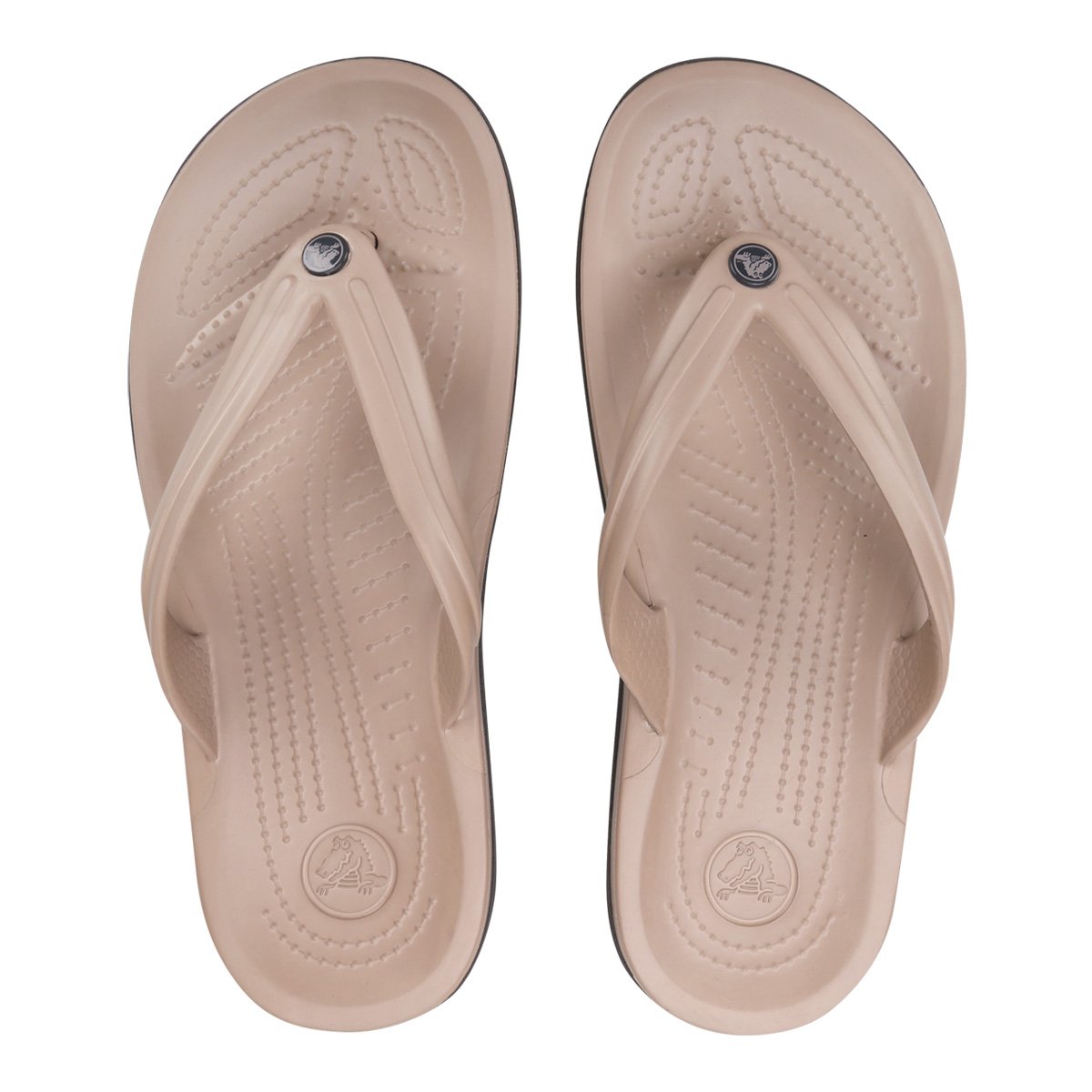 Chinelo Crocs Crocband Flip Bege+Marrom Netshoes