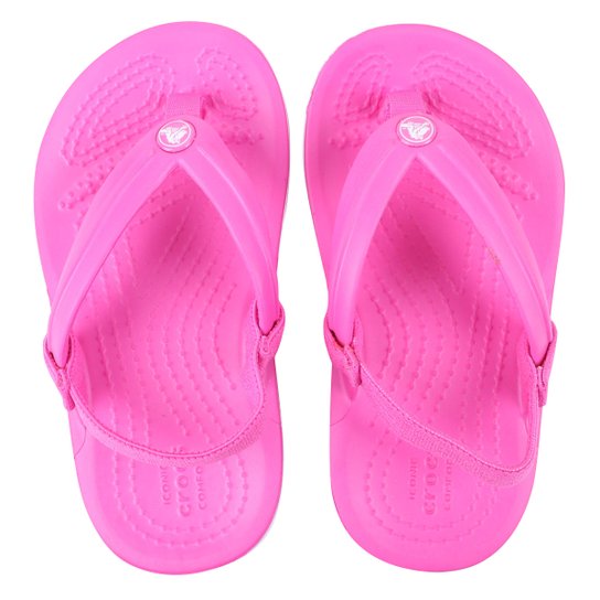 Chinelo Crocs Infantil Crocband Strap Flip - Rosa Escuro é ruim? Chinelo Crocs Infantil Crocband Strap Flip - Rosa Escuro é boa?