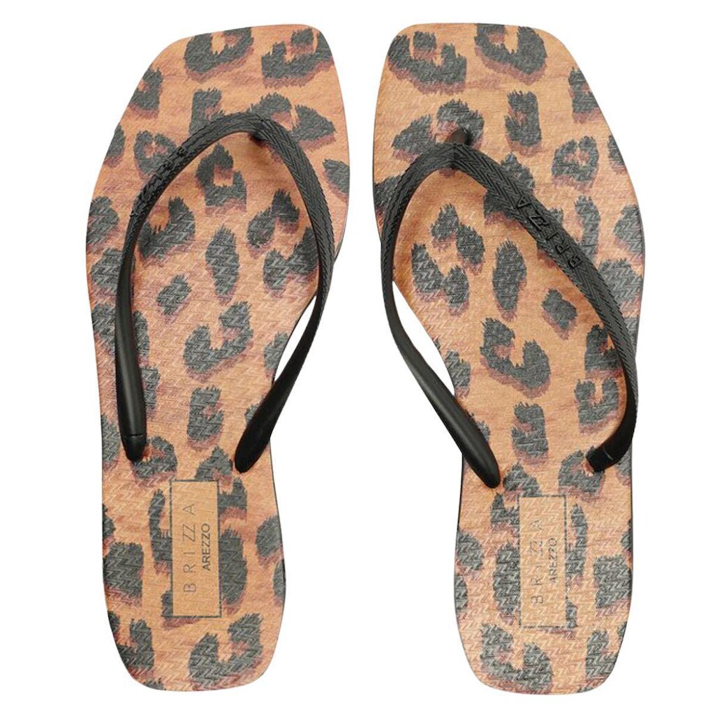 Chinelo de Dedo Animal Print Square Lançamento Brizza Arezzo