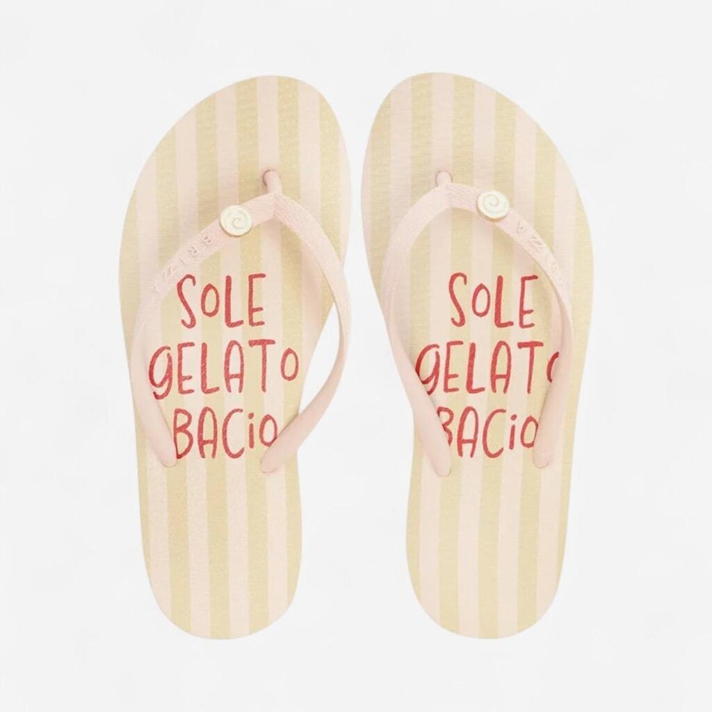 Chinelo De Dedo Brizza Listrado Easy Bacio Di Latte Rosa