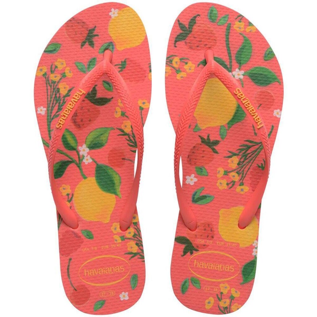 Chinelo de Dedo Estampado Feminino Havaianas Slim Summer
