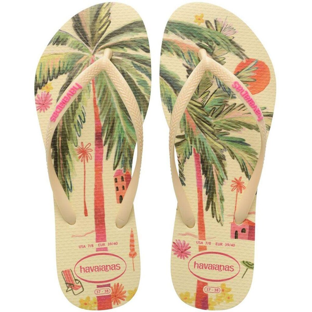 Chinelo de Dedo Estampado Feminino Havaianas Slim Summer