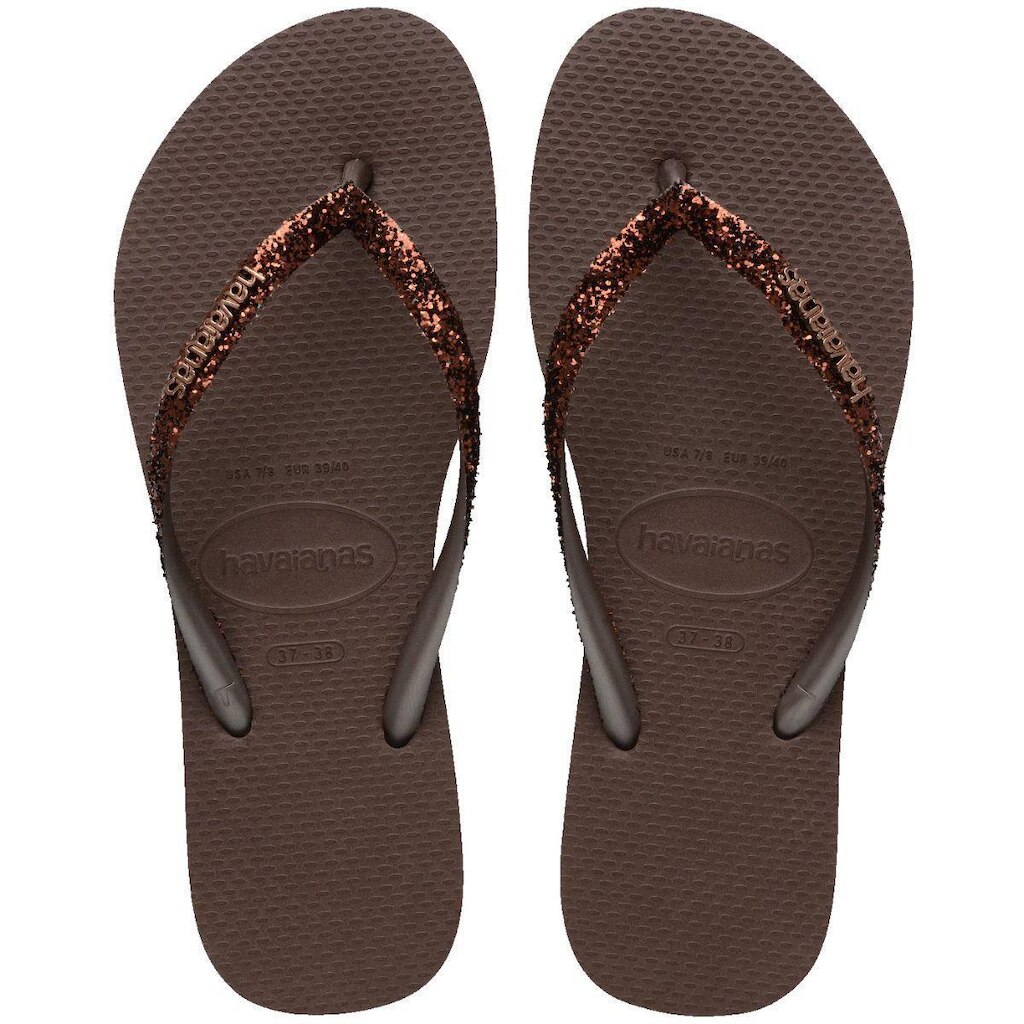 Chinelo de Dedo Feminino Havaianas Tiras com Brilho Slim Glitter II