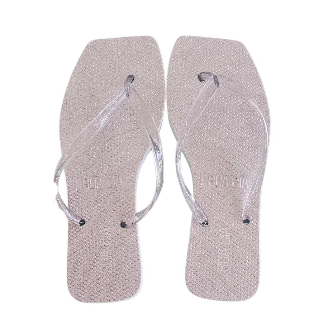 CHINELO DE DEDO FEMININO SUA CIA COM GLITER - 17003GL