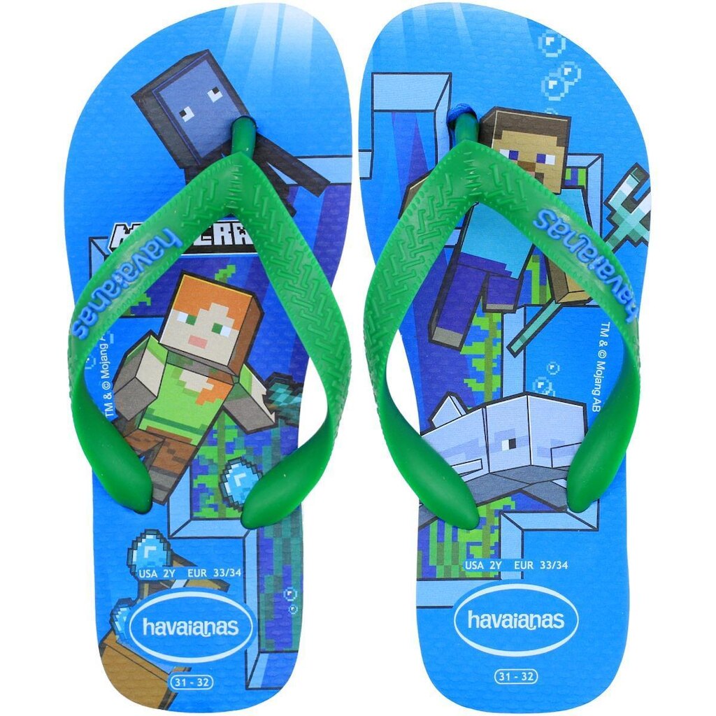 Chinelo de Dedo Havaianas Juvenil Minecraft Launcher Menino