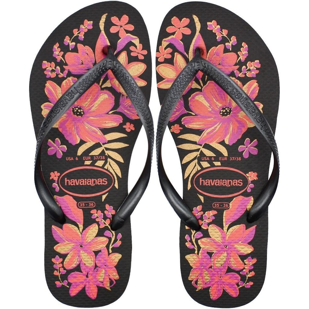 Chinelo de Dedo Havaianas Slim Organic 2 Floral Feminino