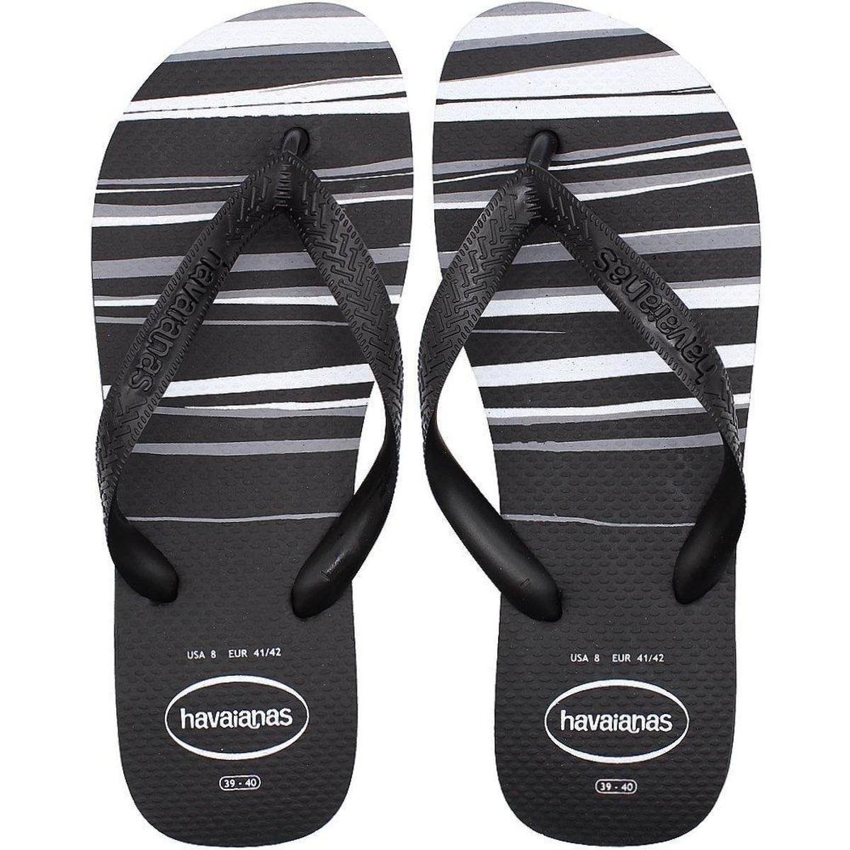 Chinelo de Dedo Havaianas Top Basic Tiras Relevo Masculino