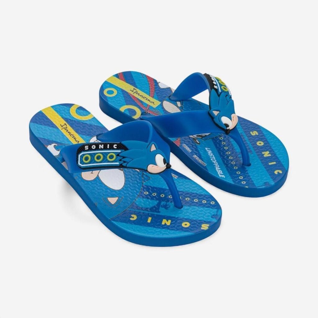 Chinelo de Dedo Infantil Azul Sonic Fast Ipanema
