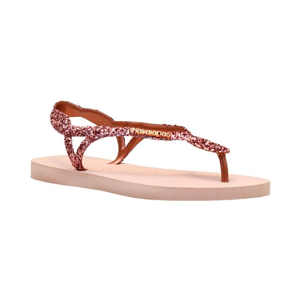 Chinelo de Dedo Marrom Glitter Efeito Paetê | Havaianas