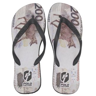 Chinelo de Dedo Masculino Borracha Estampa Dinheiro Praia