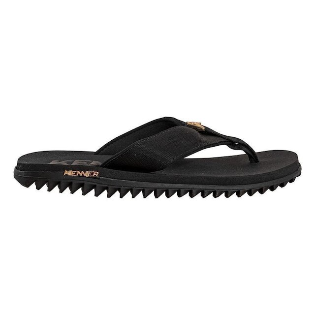 Chinelo de Dedo Masculino Preto e Dourado Kivah Kenner