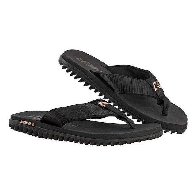 Chinelo de Dedo Masculino Preto e Dourado Kivah Kenner